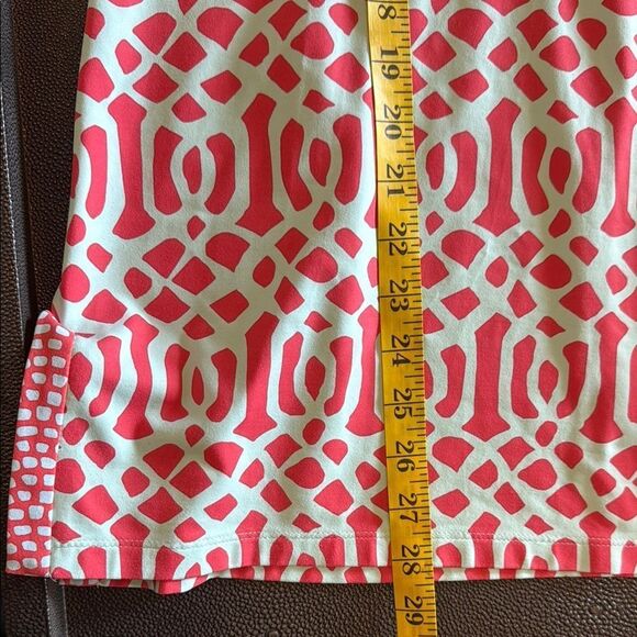 J. McLaughlin Coral and Seafoam Catalina Patterned Beach Cover Up Tunic size M - Picture 8 of 10